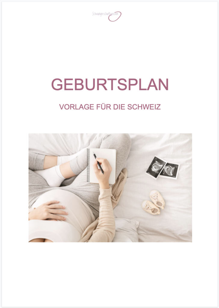 Geburtsplan Vorlage für die Schweiz
